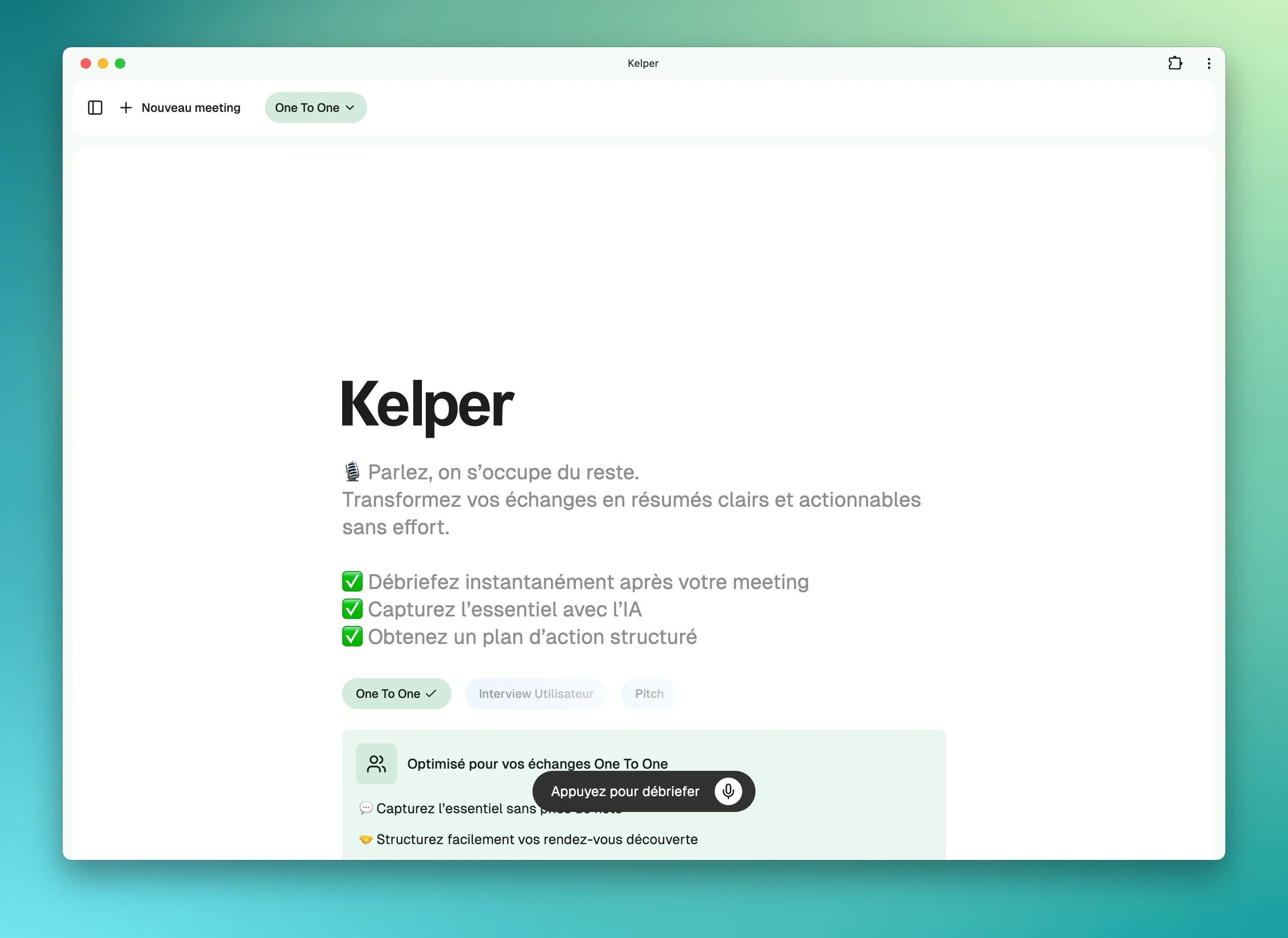 Screenshot de Kelper version desktop